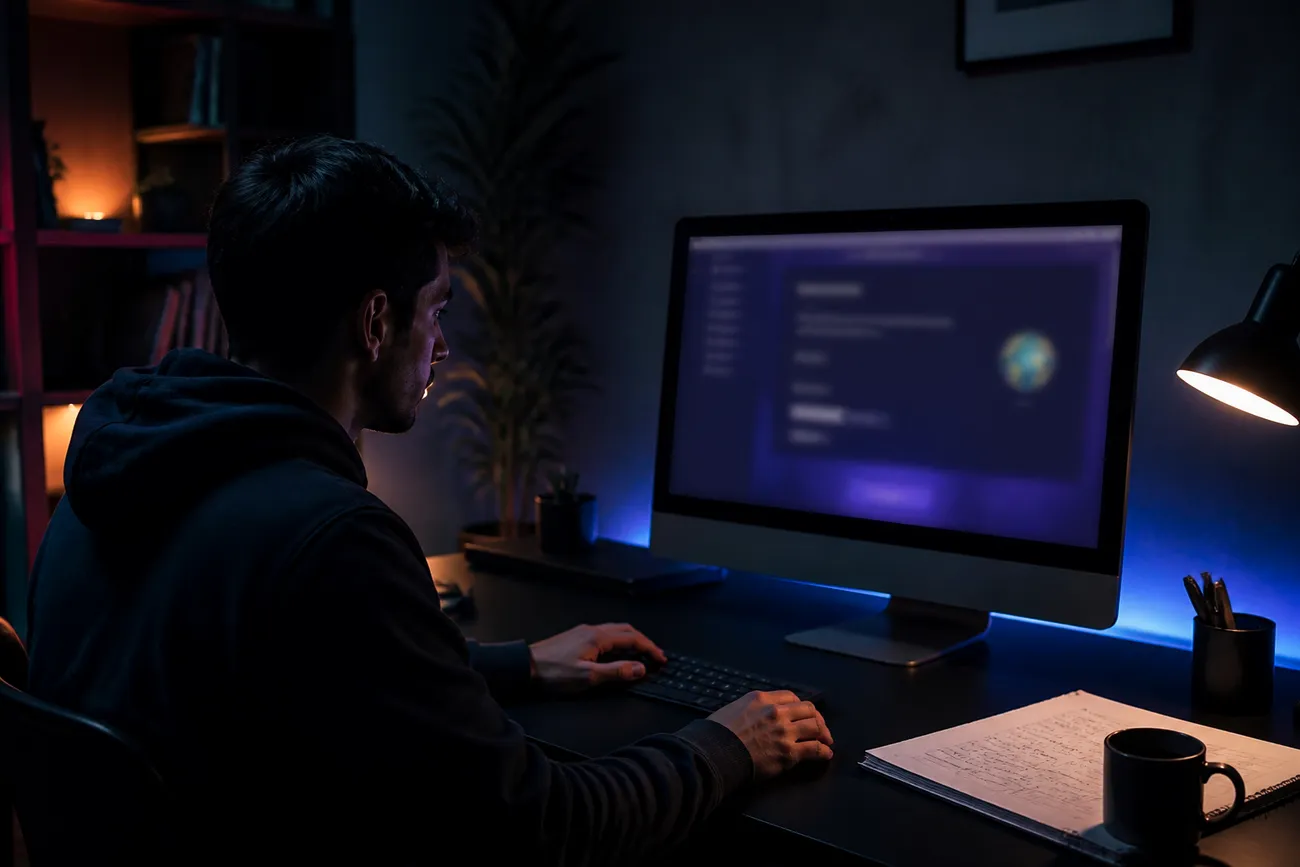 individual setting up Tor Browser on a modern desktop