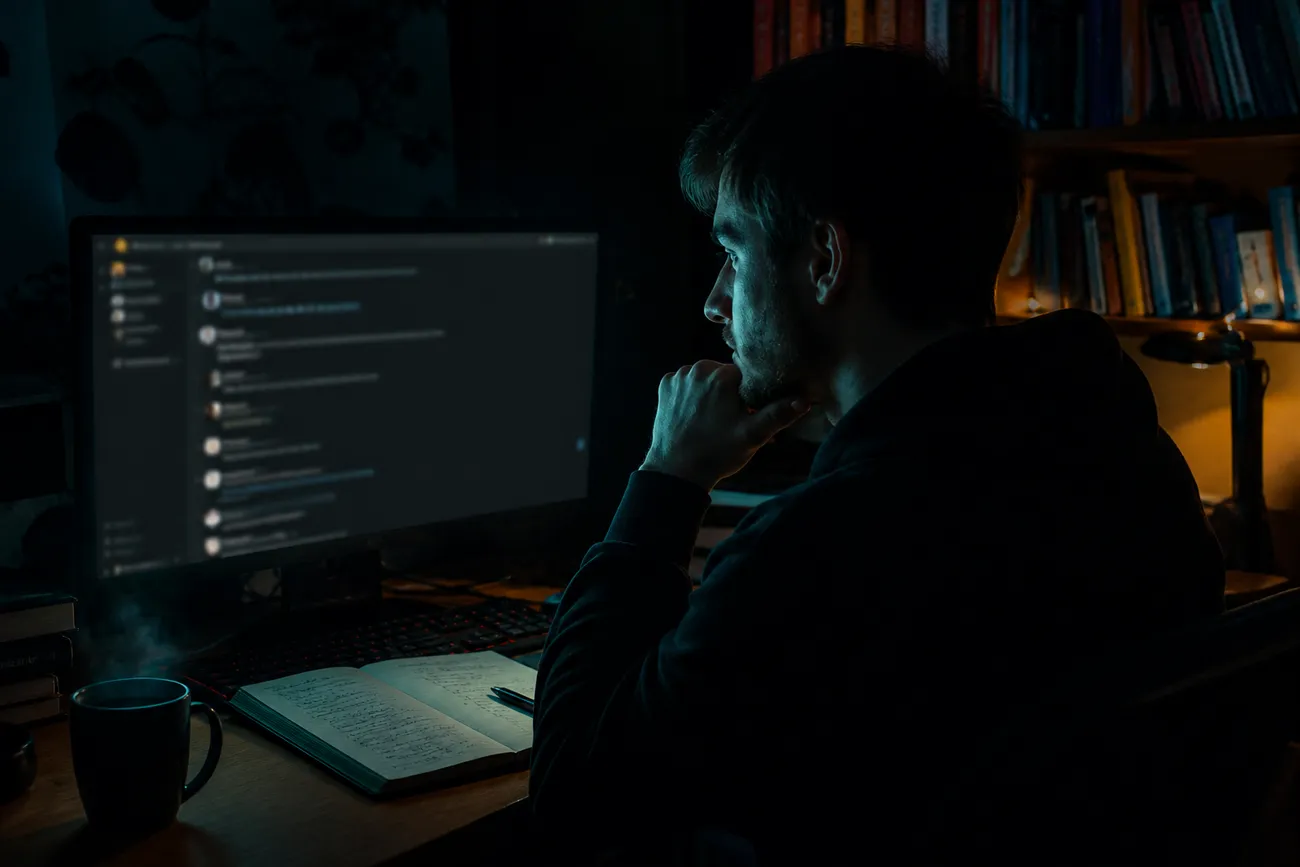 user engaging with Reddit deep web discussion