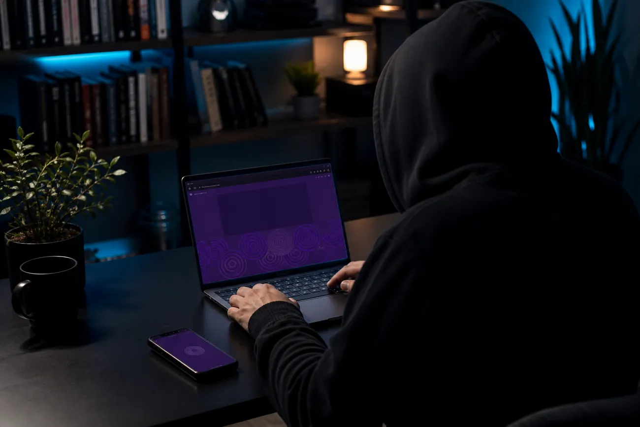 user exploring Tor Browser in a modern workspace