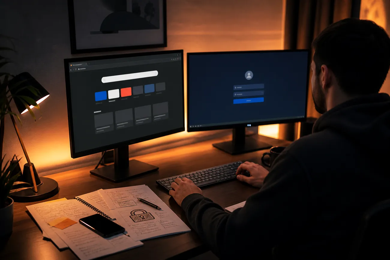 user analyzing surface and deep web examples